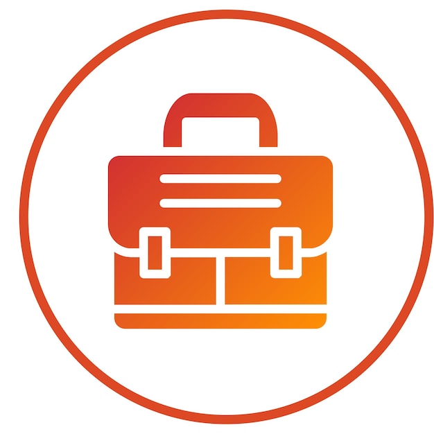 Estilo del icono del maletín de diseño vectorial
