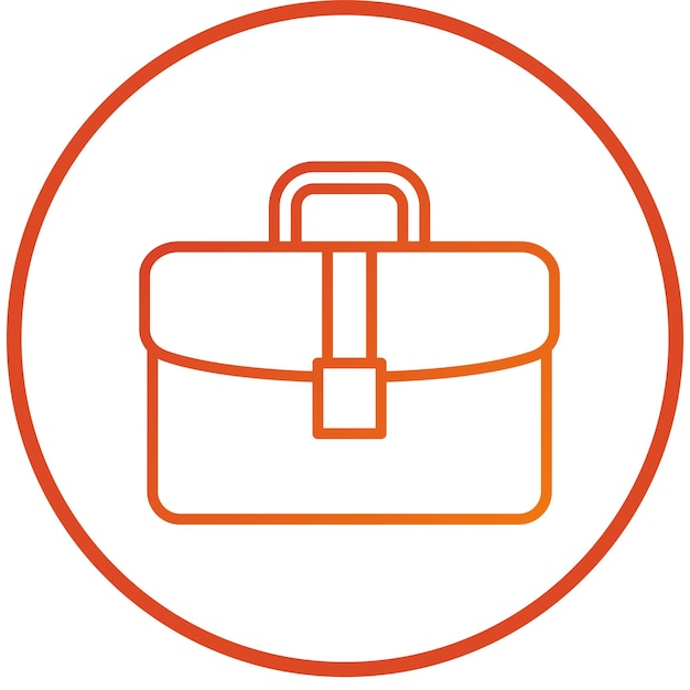 Estilo del icono del maletín de diseño vectorial