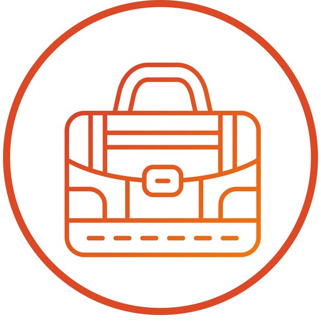 Estilo del icono del maletín de diseño vectorial
