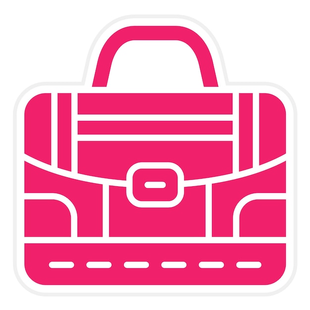 Estilo del icono del maletín de diseño vectorial