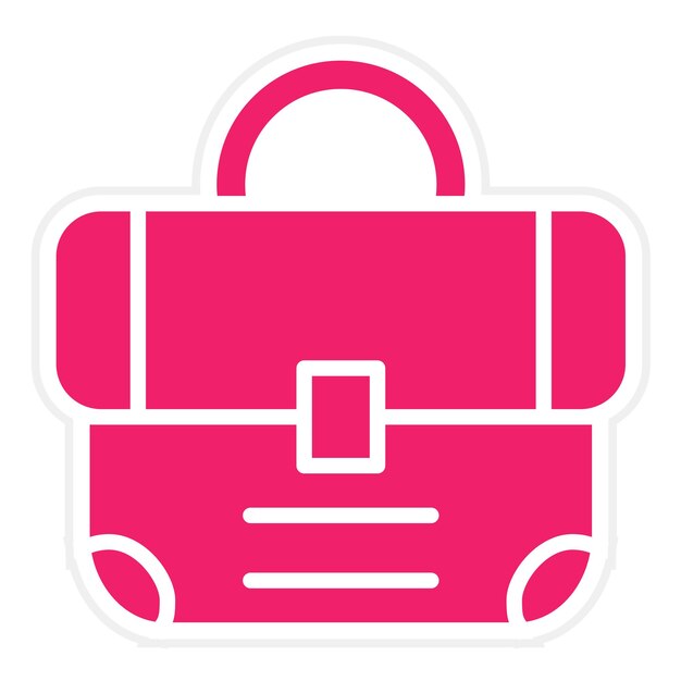Estilo del icono del maletín de diseño vectorial