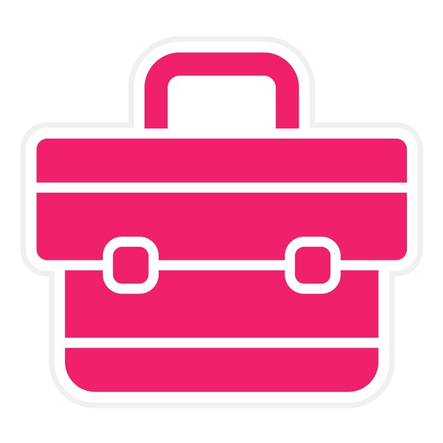 Estilo del icono del maletín de diseño vectorial