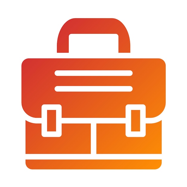 Estilo del icono del maletín de diseño vectorial