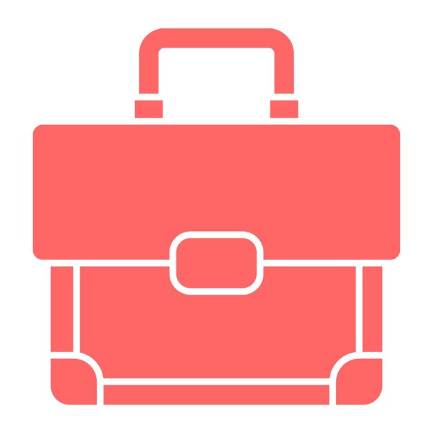 Estilo del icono del maletín de diseño vectorial