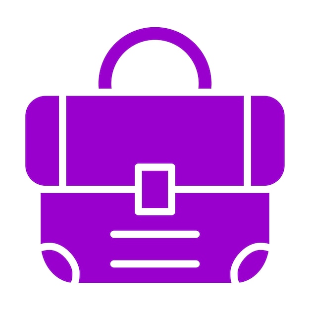 Estilo del icono del maletín de diseño vectorial