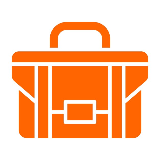 Estilo del icono del maletín de diseño vectorial