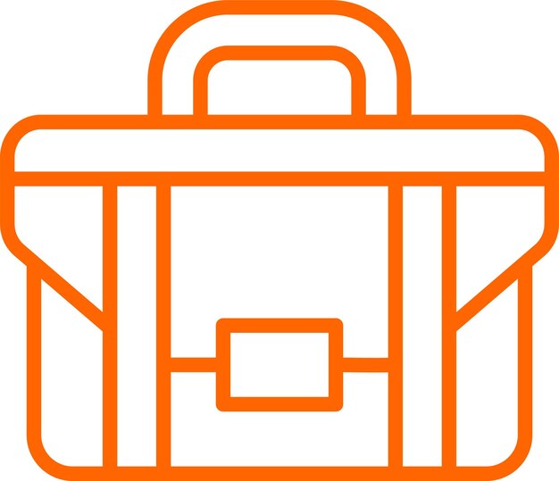 Estilo del icono del maletín de diseño vectorial