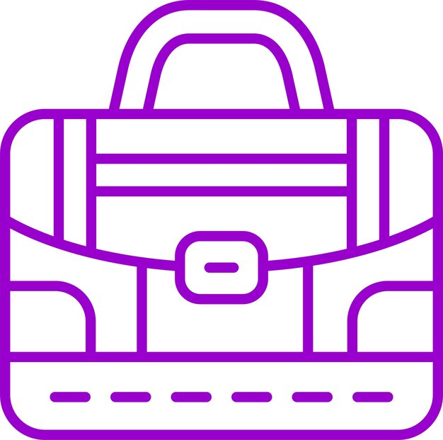 Estilo del icono del maletín de diseño vectorial