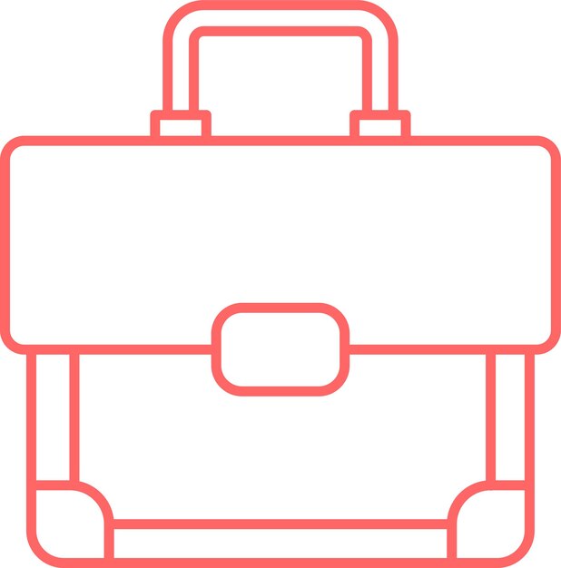 Estilo del icono del maletín de diseño vectorial