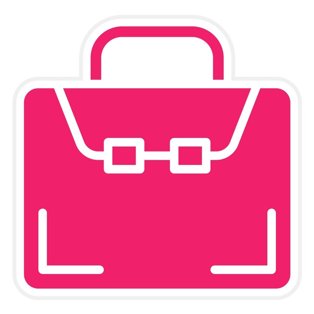 Estilo del icono del maletín de diseño vectorial