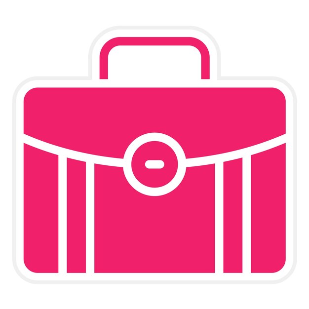 Estilo del icono del maletín de diseño vectorial