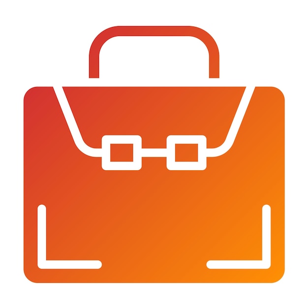 Estilo del icono del maletín de diseño vectorial