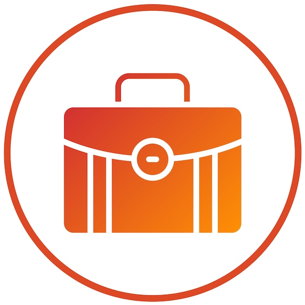 Estilo del icono del maletín de diseño vectorial