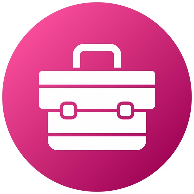 Estilo del icono del maletín de diseño vectorial