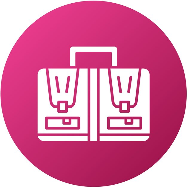 Estilo del icono del maletín de diseño vectorial