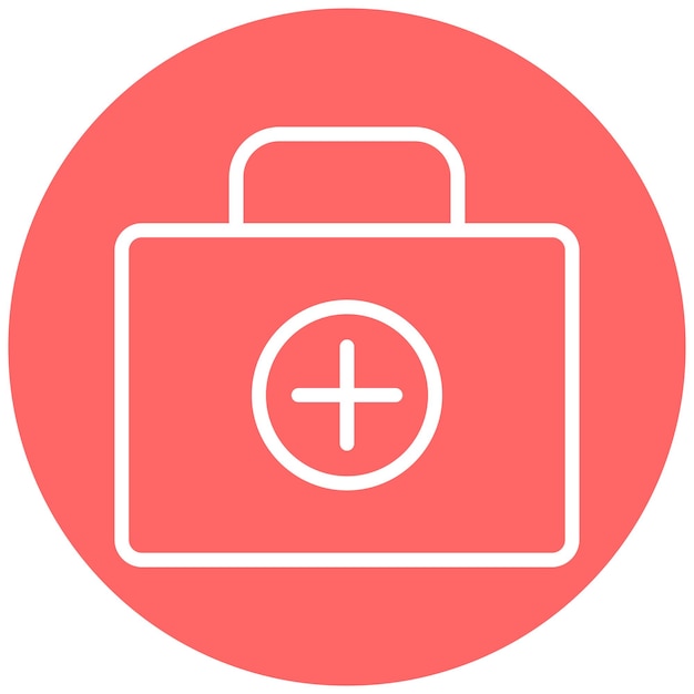 Estilo del icono del maletín médico de diseño vectorial