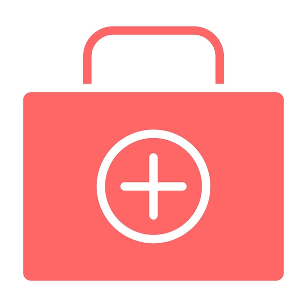 Estilo del icono del maletín médico de diseño vectorial