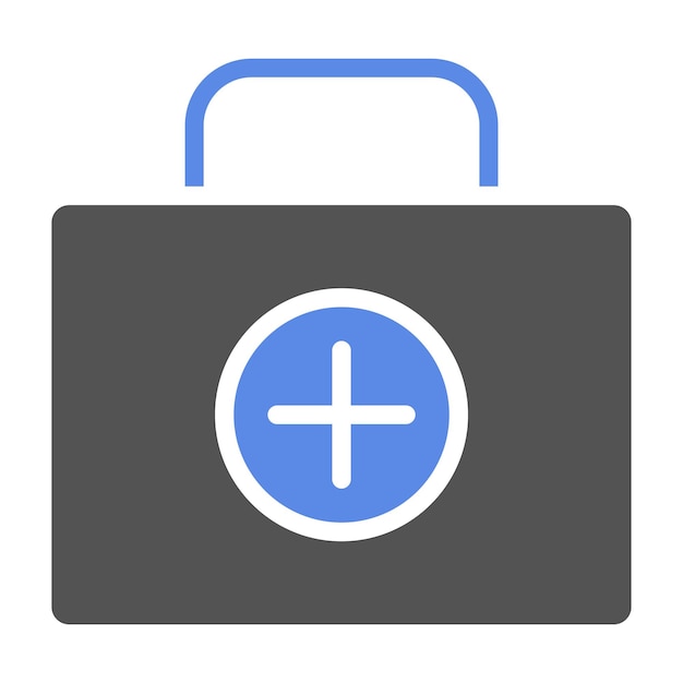Estilo del icono del maletín médico de diseño vectorial