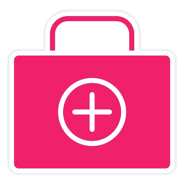 Estilo del icono del maletín médico de diseño vectorial