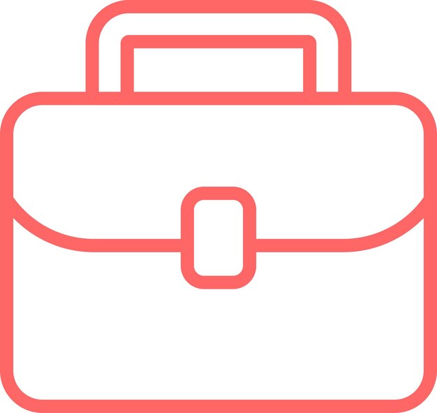 Estilo del icono del maletín de negocios de diseño vectorial