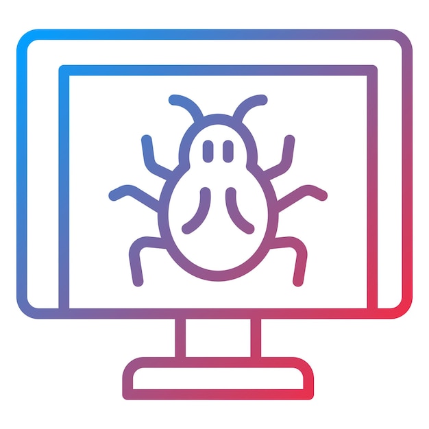 Estilo del icono de malware de diseño vectorial