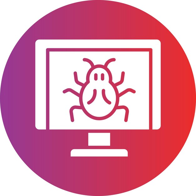 Estilo del icono de malware de diseño vectorial
