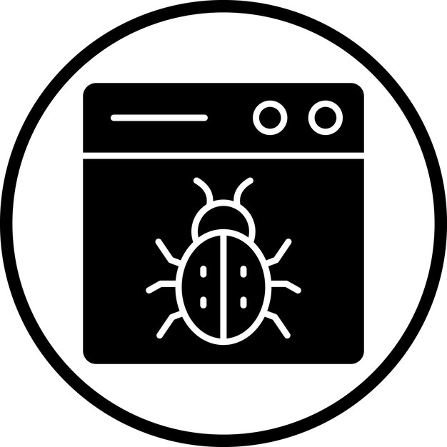 Estilo del icono de malware de diseño vectorial