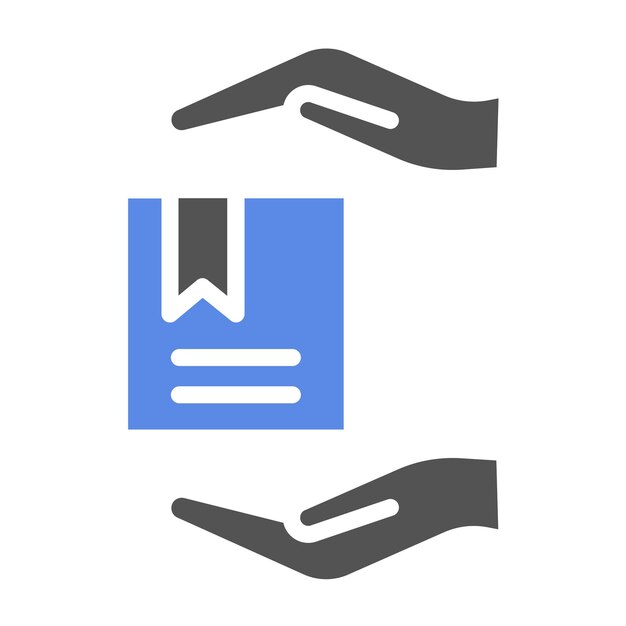 Estilo del icono de manejo del paquete de diseño vectorial