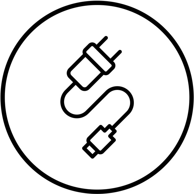 Estilo del icono de la manga del cable de diseño vectorial