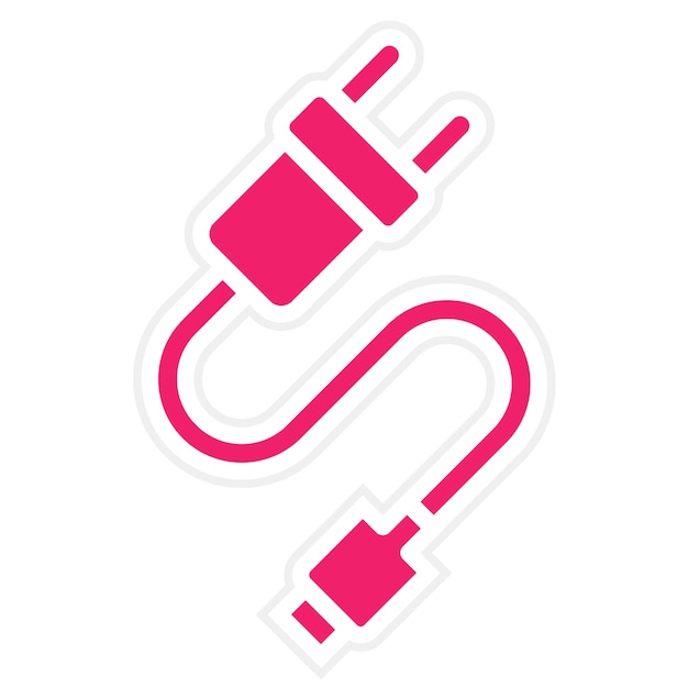 Estilo del icono de la manga del cable de diseño vectorial