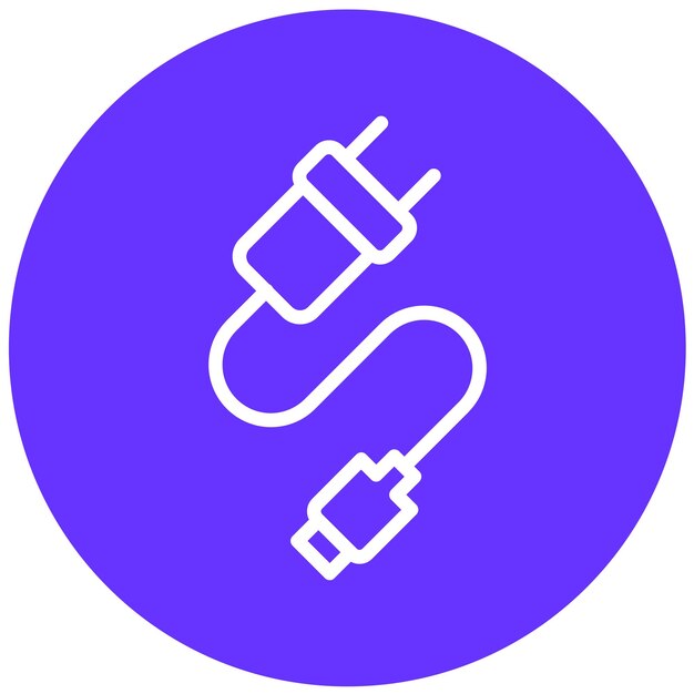 Estilo del icono de la manga del cable de diseño vectorial