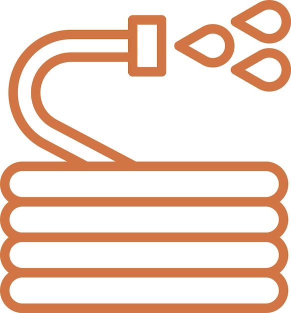 Estilo del icono de la manguera de diseño vectorial