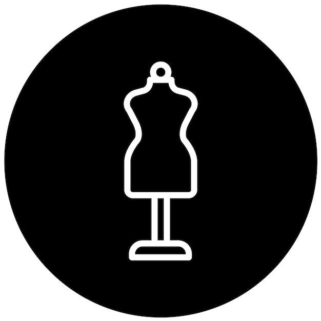 Estilo del icono del maniquí de diseño vectorial