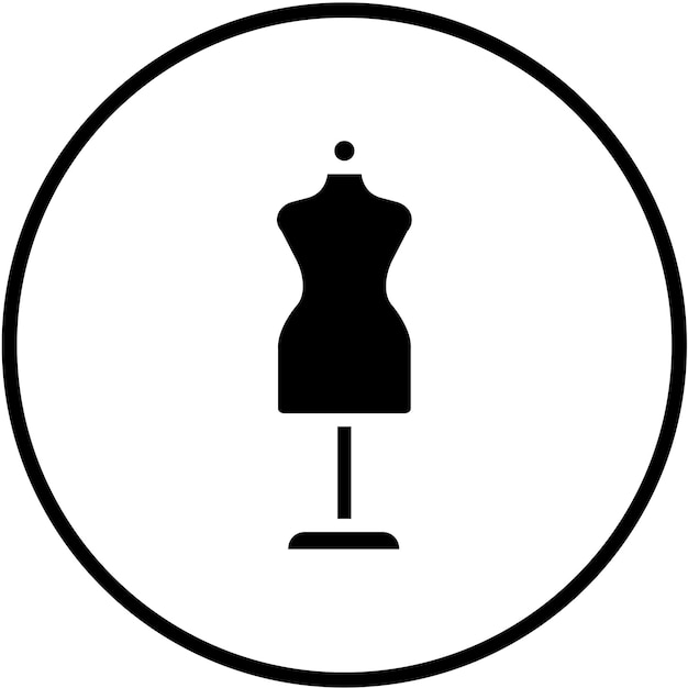 Estilo del icono del maniquí de diseño vectorial