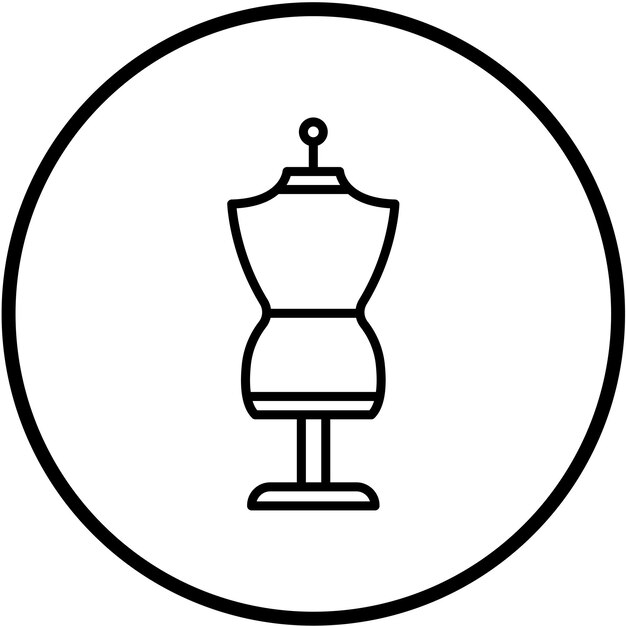 Estilo del icono del maniquí de diseño vectorial