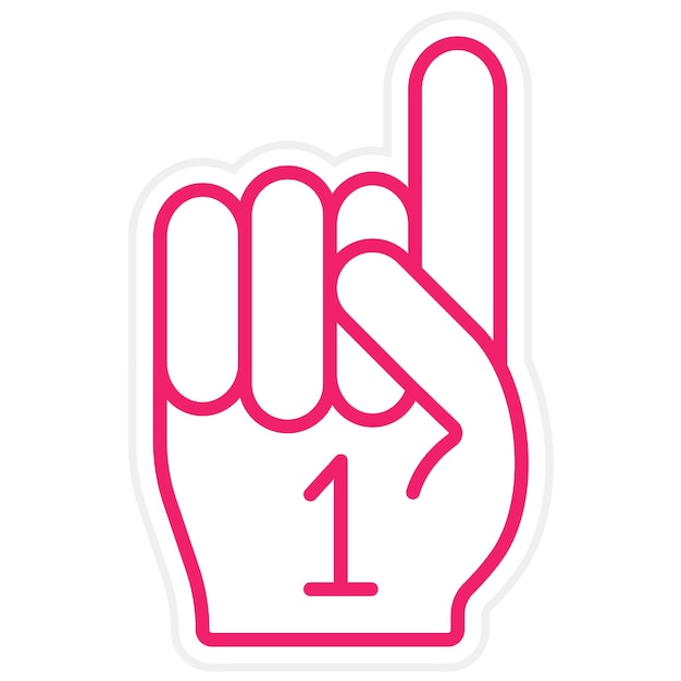 Estilo de icono de mano de espuma de diseño vectorial