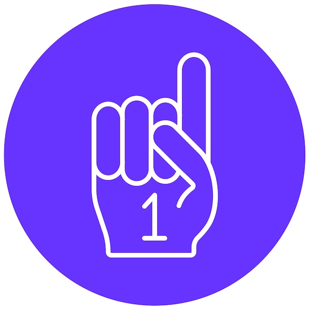 Estilo de icono de mano de espuma de diseño vectorial