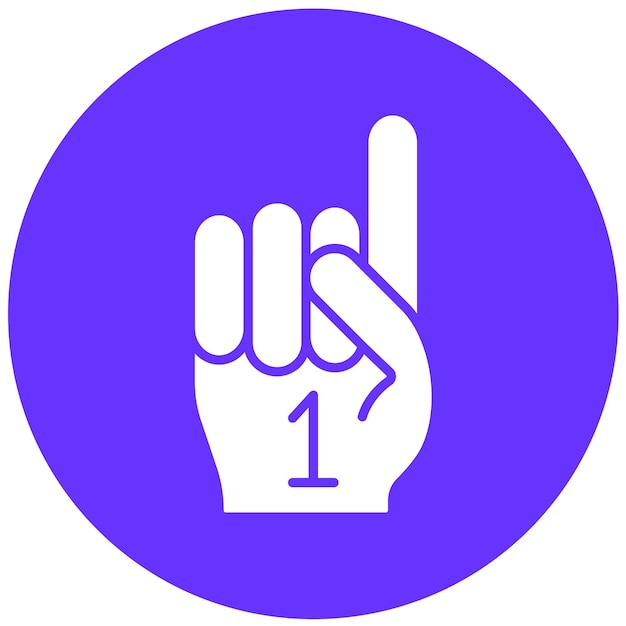 Estilo de icono de mano de espuma de diseño vectorial