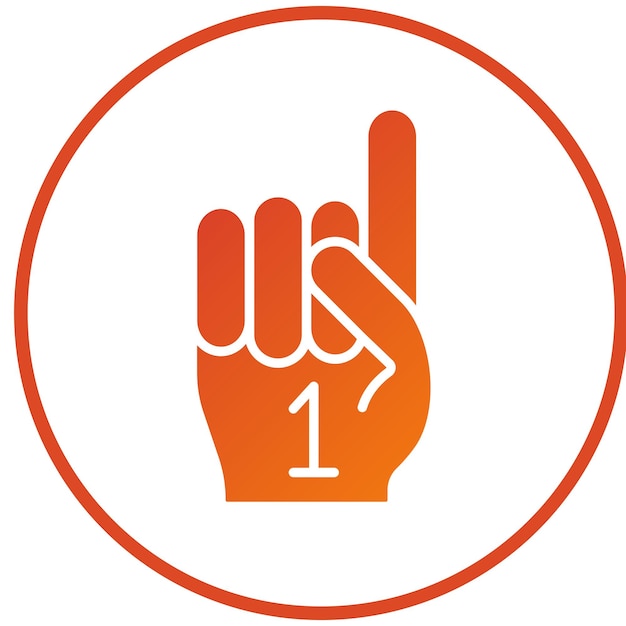 Estilo de icono de mano de espuma de diseño vectorial