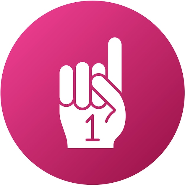 Estilo de icono de mano de espuma de diseño vectorial