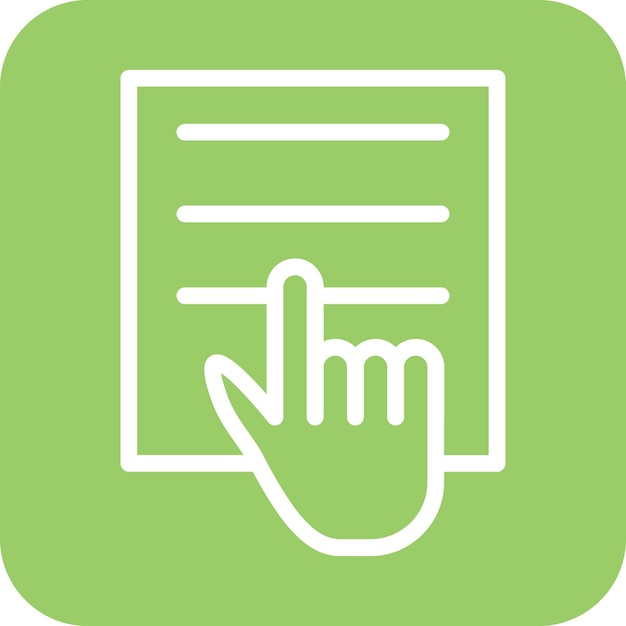 Estilo del icono de la mano de estudio