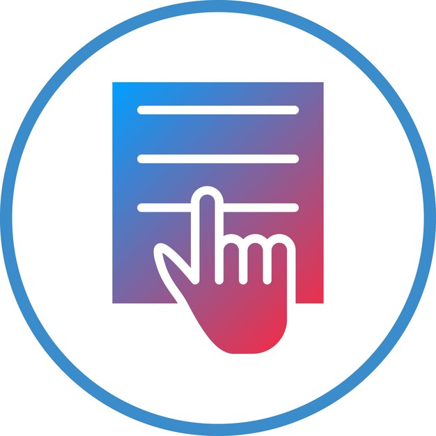 Estilo del icono de la mano de estudio