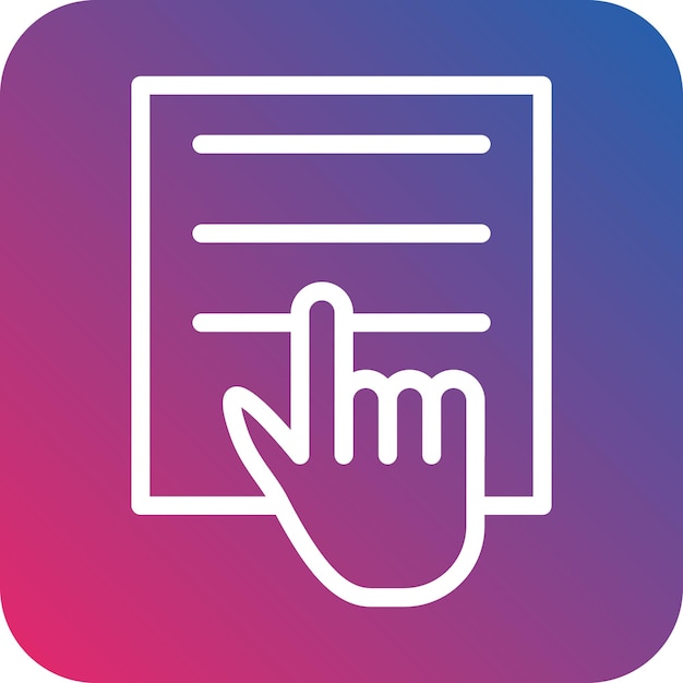 Estilo del icono de la mano de estudio