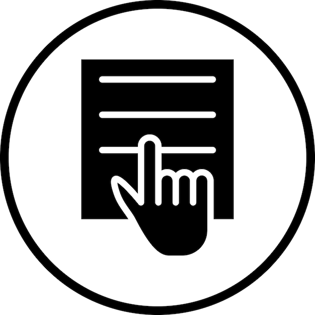 Estilo del icono de la mano de estudio