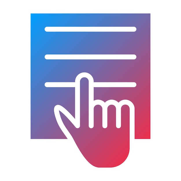 Estilo del icono de la mano de estudio