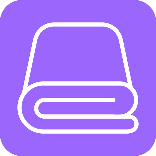 Estilo del icono de la manta de diseño vectorial