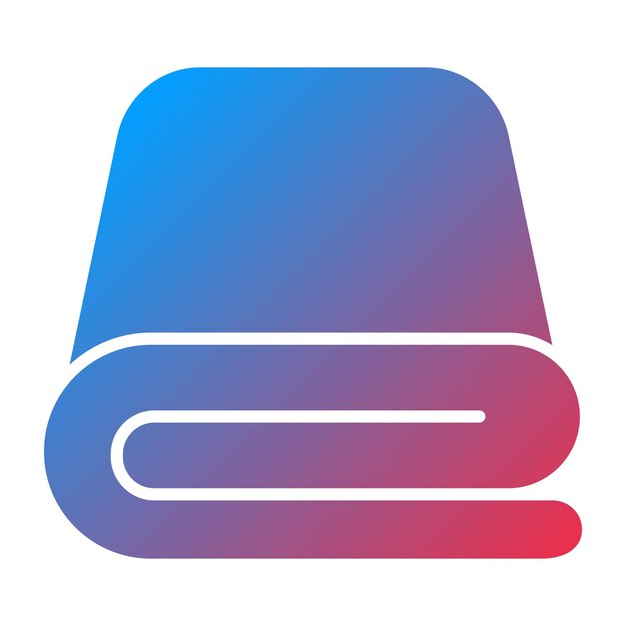 Estilo del icono de la manta de diseño vectorial