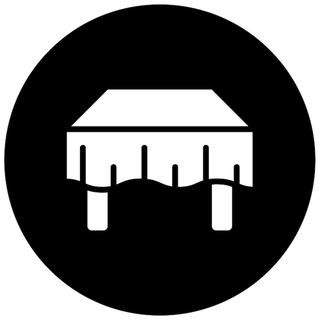 Estilo del icono del mantel de diseño vectorial