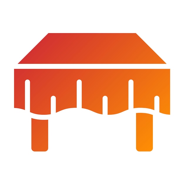 Estilo del icono del mantel de diseño vectorial