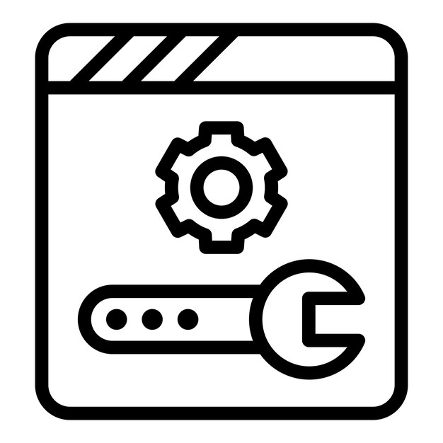 Estilo del icono de mantenimiento del diseño vectorial